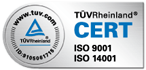 TÜV Rheinland CERT ISO 9001, ISO 14001